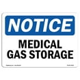 thumbnail image 1 of SignMission OS-NS-D-57-L-14182 Notice Medical Gas Storage OSHA Decal Sign, 1 of 4