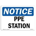 thumbnail image 1 of SignMission OS-NS-D-57-L-17774 Notice PPE Station OSHA Decal Sign, 1 of 4