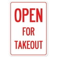 thumbnail image 1 of SignMission OS-NS-D-710-25502 Covid-19 Notice Sign - Open for Takeout, 1 of 4