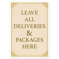 thumbnail image 1 of SignMission OS-NS-D-710-25522 Covid-19 Notice Sign - Leave All Deliveries & Packages Here Fancy, 1 of 4