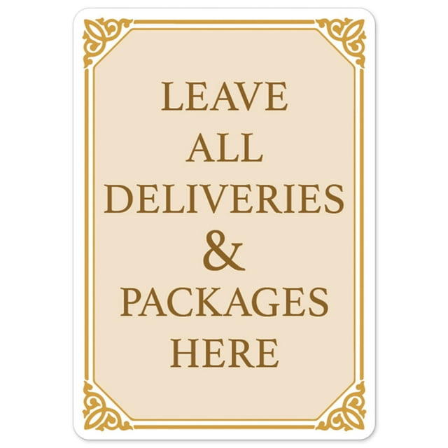 SignMission OS-NS-D-710-25522 Covid-19 Notice Sign - Leave All Deliveries & Packages Here Fancy
