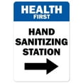 thumbnail image 1 of SignMission OS-NS-D-710-25543 Covid-19 Notice Sign - Health First Hand Sanitizing Station, 1 of 4