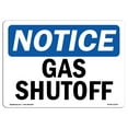 thumbnail image 1 of SignMission OS-NS-D-710-L-13030 OSHA Notice Sign - Gas Shutoff Sign, 1 of 4