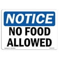 thumbnail image 1 of SignMission OS-NS-D-710-L-14557 OSHA Notice Sign - No Food Allowed Sign, 1 of 4