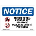 thumbnail image 1 of SignMission OS-NS-D-710-L-18572 OSHA Notice Sign - The Use of Cell Phones or Any Sign with Symbol, 1 of 4