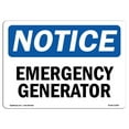 thumbnail image 1 of SignMission OS-NS-D-710-V-11856 OSHA Notice Sign - Emergency Generator Sign, 1 of 5