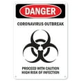thumbnail image 1 of OSHA Notice Sign - Danger Corona Outbreak | Plastic Sign | Protect Your Business, Municipality, Home & Colleagues |  Made in the USA, 1 of 6