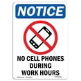 thumbnail image 1 of SignMission OS-NS-P-1014-V-14424 OSHA Notice Sign - No Cell Phones During, 1 of 5