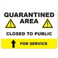 thumbnail image 1 of SignMission OS-NS-P-1218-25464 Covid-19 Notice Sign - Quarantined Area Closed to the Public, 1 of 6