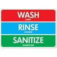 thumbnail image 1 of SignMission OS-NS-P-710-25590 Coronavirus Notice Sign - Wash , Rinse , Sanitize Signs, 1 of 5