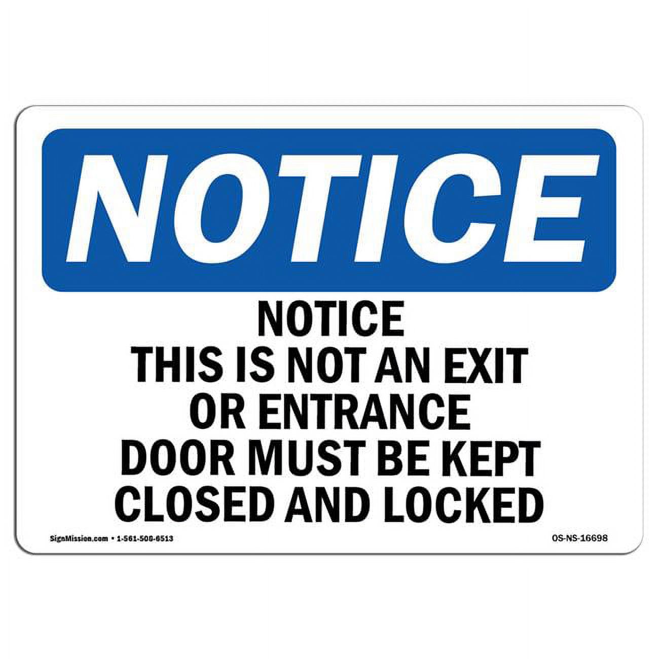 Notice This Is Not An Exit Sign - Walmart.com