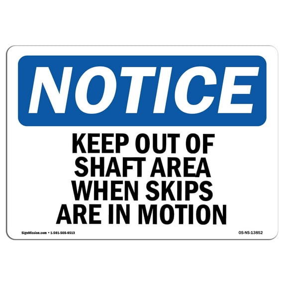 SignMission OS-NS-P-710-V-11797 Notice Emergency Evacuation OSHA Plastic Sign