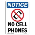 thumbnail image 1 of SignMission OS-NS-P-710-V-14429 OSHA Notice Sign - No Cell Phones, 1 of 5