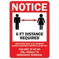thumbnail image 1 of SignMission OS-NS-RD-1014-25529 Covid-19 Notice Sign - Notice 6 ft. Distance Required, 1 of 4