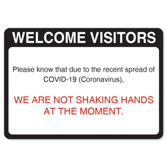 SignMission OS-NS-RD-1218-25588 OSHA Notice Sign - Welcome Visitors