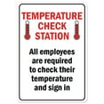 thumbnail image 1 of SignMission OS-NS-RD-1824-25472 Covid-19 Notice Sign - Temperature Check Station, 1 of 4