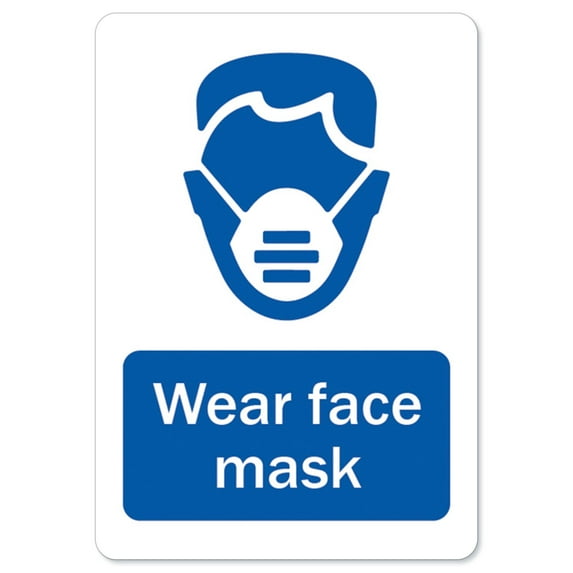 SignMission OS-NS-RD-1824-25581 OSHA Notice Sign - Wear Face Mask