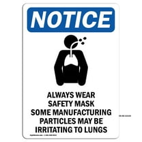 SignMission OS-NS-RD-1824-V-10144 OSHA Notice Sign - Always Wear Safety