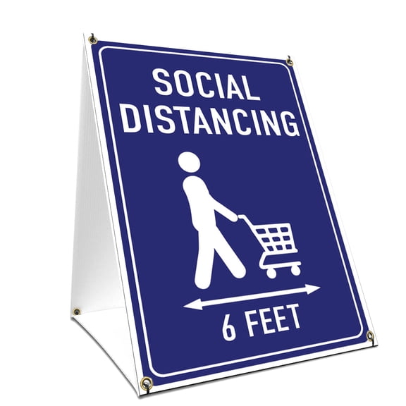 SignMission OS-NS-RD-710-25595 Coronavirus Notice Sign - 6 ft. Social Distancing