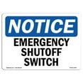 thumbnail image 1 of SignMission OS-NS-RD-710-L-11909 OSHA Notice Sign - Emergency Shutoff Switch, 1 of 4