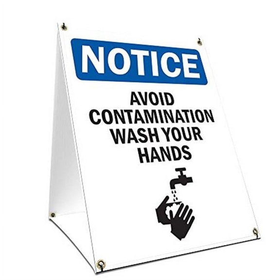 SignMission OS-NS-SBC-1824-25583 18 x 24 in. OSHA Notice Sign - Avoid Contamination