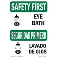thumbnail image 1 of SignMission OS-SF-A-1824-L-10781 18 x 24 in. OSHA Safety First Sign - Eye Bath, 1 of 6
