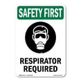 thumbnail image 1 of SignMission OS-SF-RD-710-V-11235 OSHA Safety First Sign with Symbol, 1 of 4