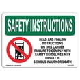 thumbnail image 1 of SignMission OS-SI-A-1824-L-11447 18 x 24 in. OSHA Safety Instructions Sign - Read & Follow Instructions with Symbol, 1 of 6