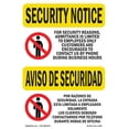 thumbnail image 1 of SignMission OS-SN-A-1824-L-11501 18 x 24 in. OSHA Security Notice Sign - Admittance Limited Bilingual, 1 of 6