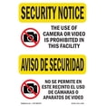 thumbnail image 1 of SignMission OS-SN-A-1824-L-11510 18 x 24 in. OSHA Security Notice Sign - Camera Video Prohibited Bilingual, 1 of 6