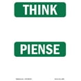 thumbnail image 1 of SignMission OS-TS-A-1824-L-11809 18 x 24 in. OSHA Think Sign - Blank Write-On Bilingual, 1 of 6