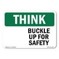 thumbnail image 1 of SignMission OS-TS-D-35-L-11813 OSHA Think Sign - Buckle Up for Safety, 1 of 5