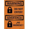 thumbnail image 1 of SignMission OS-WS-A-1218-L-12550 12 x 18 in. OSHA Warning Sign - Do Not Enter, 1 of 6