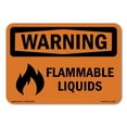 thumbnail image 1 of SignMission OS-WS-A-1824-L-11958 18 x 24 in. OSHA Warning Sign - Flammable Liquids, 1 of 6