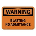 thumbnail image 1 of SignMission OS-WS-A-1824-L-11991 18 x 24 in. OSHA Warning Sign - Blasting No Admittance, 1 of 6