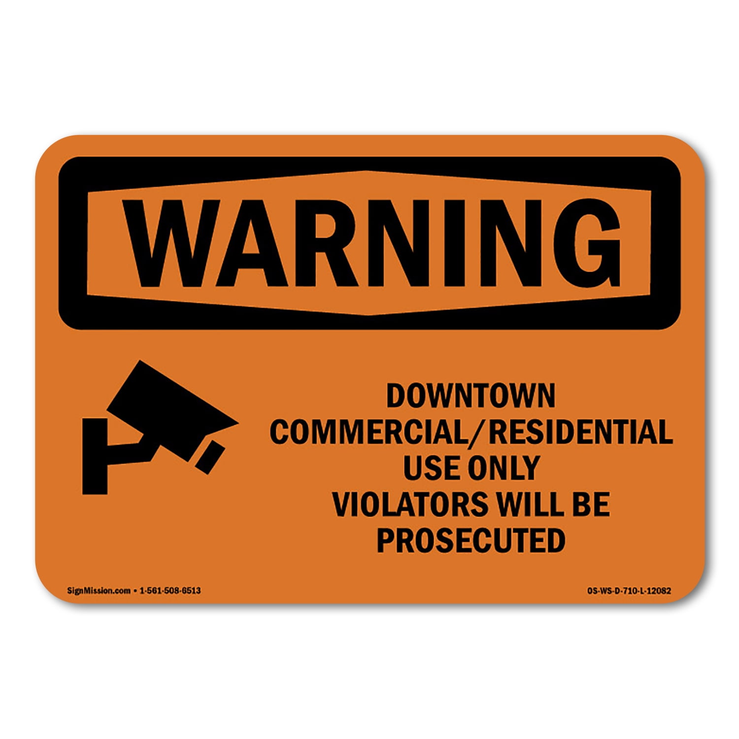 SignMission OS-WS-A-1824-L-12082 18 x 24 in. OSHA Warning Sign ...