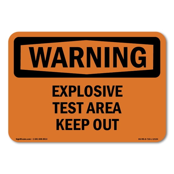 SignMission OS-WS-A-1824-L-12124 18 x 24 in. OSHA Warning Sign ...