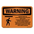 thumbnail image 1 of SignMission OS-WS-A-1824-L-12253 18 x 24 in. OSHA Warning Sign - Moving Door Can Cause Serious with Symbol, 1 of 6