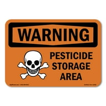 SignMission OS-WS-A-1824-L-12302 18 x 24 in. OSHA Warning Sign - Pesticide Storage Area