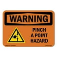 thumbnail image 1 of SignMission OS-WS-A-1824-L-12312 18 x 24 in. OSHA Warning Sign - Pinch Point Hazard with Symbol, 1 of 6