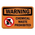 thumbnail image 1 of SignMission OS-WS-A-1824-L-12519 18 x 24 in. OSHA Warning Sign - Chemical Waste Prohibited, 1 of 6