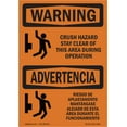 thumbnail image 1 of SignMission OS-WS-A-1824-L-12537 18 x 24 in. OSHA Warning Sign - Crush Hazard Stay Clear Bilingual, 1 of 6