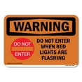 thumbnail image 1 of SignMission OS-WS-A-1824-L-12554 18 x 24 in. OSHA Warning Sign - Do Not Enter When Red with Symbol, 1 of 6