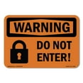 thumbnail image 1 of SignMission OS-WS-A-1824-L-12555 18 x 24 in. OSHA Warning Sign - Do Not Enter, 1 of 6