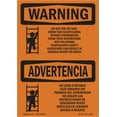 thumbnail image 1 of SignMission OS-WS-A-1824-L-12576 18 x 24 in. OSHA Warning Sign - Do Not Use Take Down Scaffolding Bilingual, 1 of 6