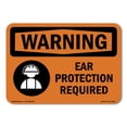 thumbnail image 1 of SignMission OS-WS-A-1824-L-12583 18 x 24 in. OSHA Warning Sign - Ear Protection Required, 1 of 6
