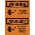 thumbnail image 1 of SignMission OS-WS-A-1824-L-12586 18 x 24 in. OSHA Warning Sign - Electrical Hazard Do Not Touch Bilingual, 1 of 6