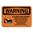 thumbnail image 1 of SignMission OS-WS-A-1824-L-12596 18 x 24 in. OSHA Warning Sign - Electrocution Hazard Crane, 1 of 6