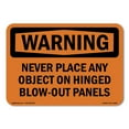 thumbnail image 1 of SignMission OS-WS-A-1824-L-12690 18 x 24 in. OSHA Warning Sign - Never Place Any Object Panels, 1 of 6