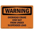 thumbnail image 1 of OSHA WARNING Sign - Overhead Crane Suspended Load | Aluminum Sign | Protect Your Business, Construction Site, Warehouse & Shop Area | Made in the USA, 1 of 6